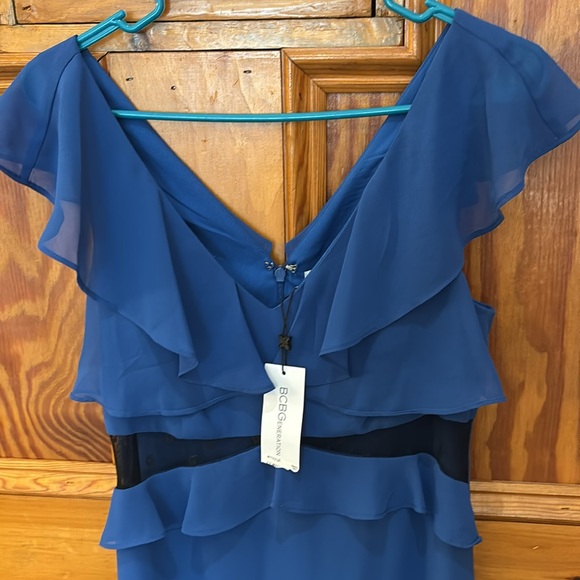 BCBG Generation Blue Ruffled Maxi Dress - Picture 2 of 6